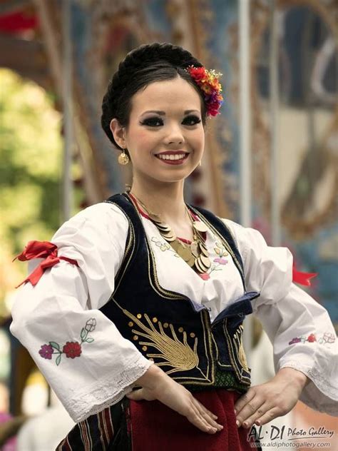 Serbian Beautiful Girl In Traditional Clothes Serbian Women