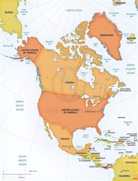 Americas Map Countries