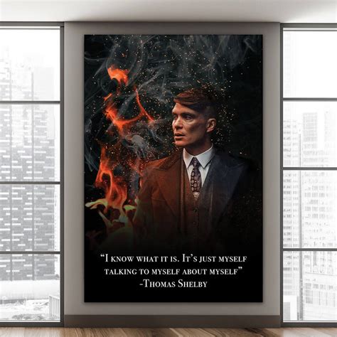 Tommy Shelby Canvas Peaky Blinders Poster Talking To Myself Etsyde