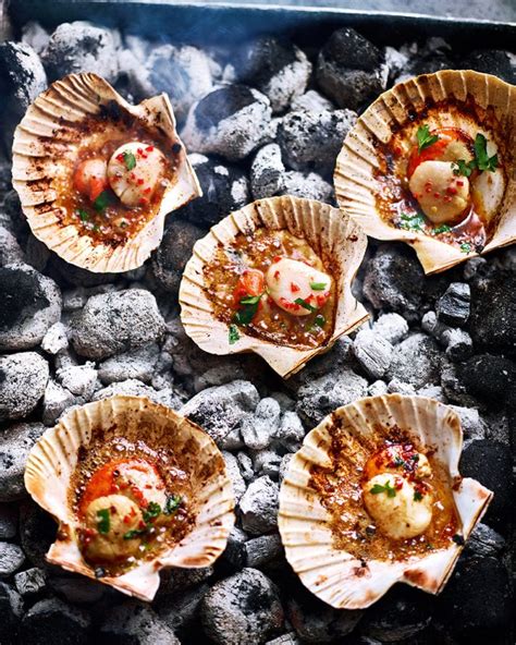 Scallops With Garlic Chilli And Anchovy Butter Recipe Delicious