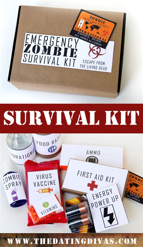 Looking for a diy gift idea for a zombie fan? 4 Best Images of Zombie Survival Kit Printable Labels - Zombie Survival Kit Printables, Walking ...