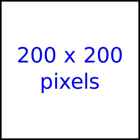 Please type the inch value and the resolution value to convert inches to pixels (px). File:Square 200x200.svg - Wikimedia Commons