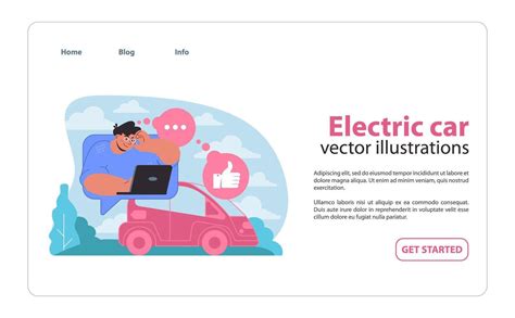 Embracing the electric revolution. A cheerful user interacts online