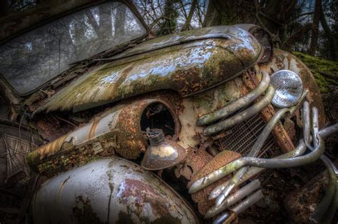Hd Wallpaper Abandoned Car Classic Rusty Rotten Broken Old