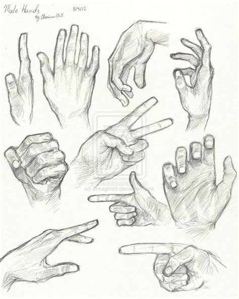 Male Hand Anatomy By 0imaginc0 On Deviantart How To Draw Hands Hand
