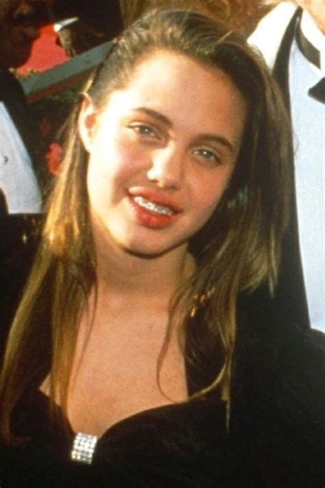 Here is jolie at a younger age. braces | Celebrities with braces, Angelina jolie young ...