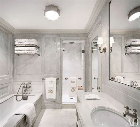 22 Baths Swathed In Graphic Marble Architectural Digest Pierre Hotel