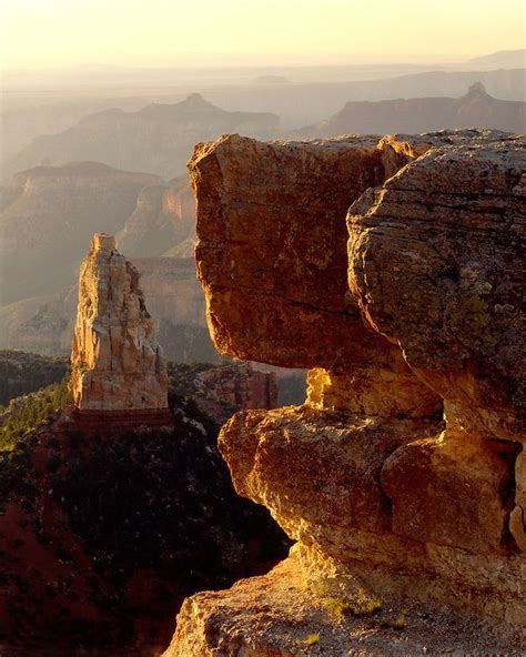 Sunrise Light On Mt Hayden At Point Imperial On The North Rim Grand