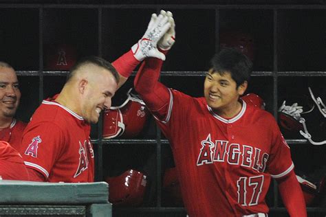Mike Trout Shohei Ohtani Homers Lead Angels Past Red Sox