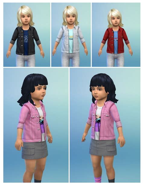 Denim Jacket For Toddler Conversion At Birksches Sims Blog Sims 4