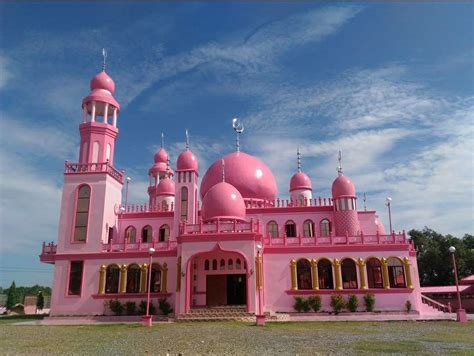 Masjid Dimaukom Pink Mosque Maguindanao Philippines Pink Mosque