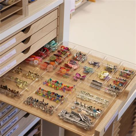 Drawer Cabinet Half Tray Rangement Matériel D Art Atelier Couture Amenagement Rangement Maison
