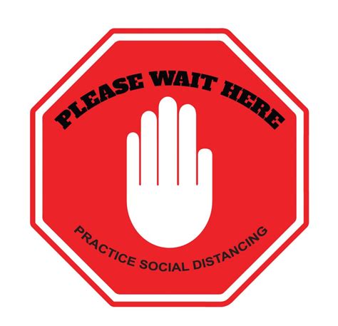 Social Distancing Decal Blackred The Wide Format Company