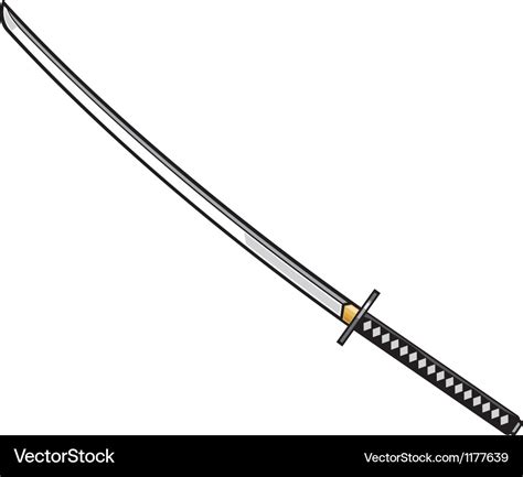 Katana Japanese Sword Royalty Free Vector Image