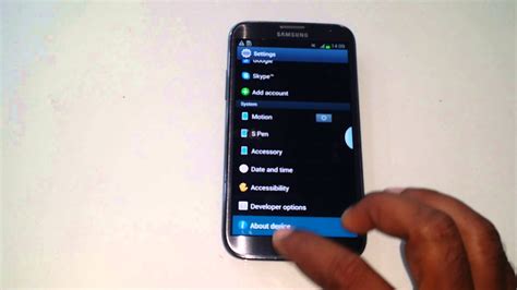 How To Check Android Version Samsung Galaxy Note 2 Youtube