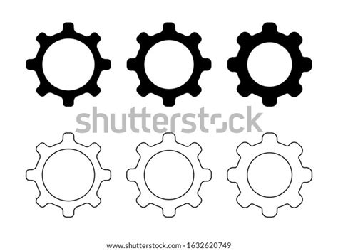 Gear Cogs Icon Set Setting Symbol Stock Vector Royalty Free