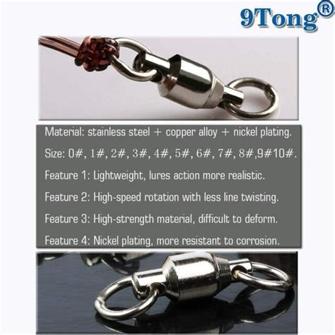 Amysports Ball Bearing Swivels Connector High Strength Stainless Steel