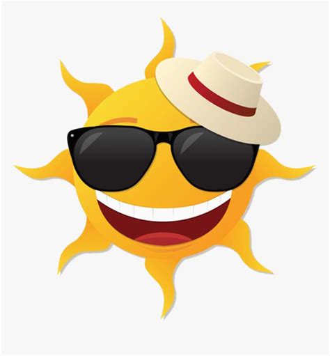 Transparent Clipart Of Sun Cartoon Sun With Sunglasses Transparent