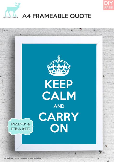 Keep Calm And Carry On Poster Free Printable Free Printable Templates