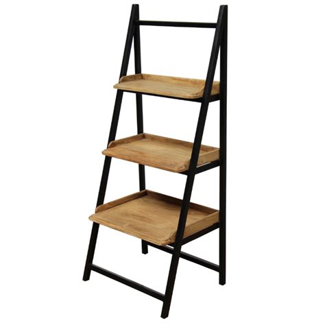 A wide variety of wooden bathroom ladder options are available to you, such as graphic design, others, and total solution for projects. Iron Ladder Shelf with Wooden Trays - Black | Attic ...