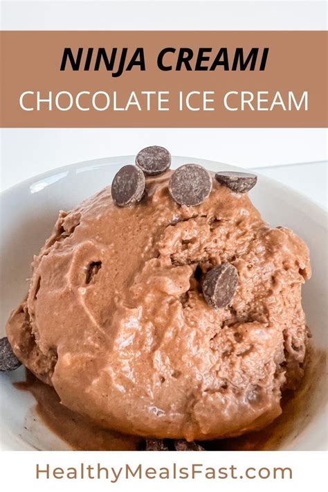 Ninja Creami Chocolate Ice Cream Recipe Healthy Meals Fast Recipe Chocolate Ice Cream