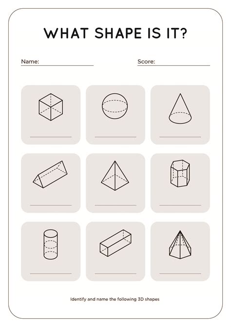 10 Best Printable 3D Shapes Kindergarten  printablee.com