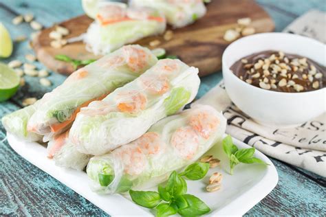 Non Fried Vietnamese Spring Rolls Goi Cuon W Shrimp And Pork