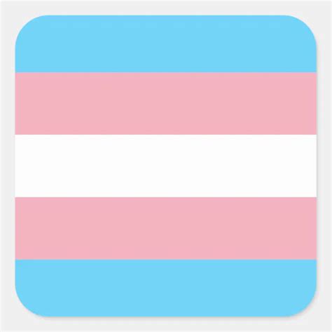 transgender pride flag lgbt rainbow square sticker zazzle