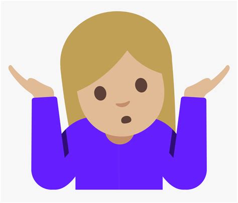 Woman Png Shrug Emoji Android Hd Png Download Emoji Transparent