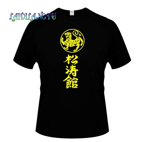 New Kanji Shotokan Karate Songtao Hall T Shirts Men Cotton Summer Style Short Sleeve Shotokan
