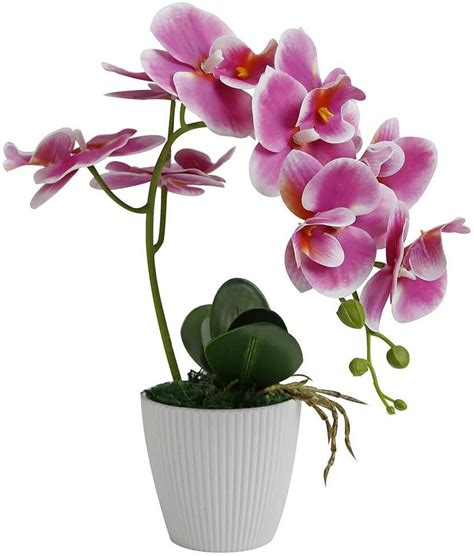Livilan Faux Orchid Flowers Large Fake White Orchid Artificial Etsy