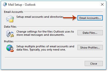 Under accounts used by email. How to delete an email account in Outlook?
