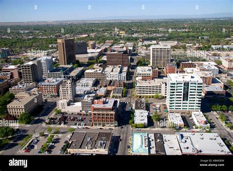 Aerial View Of Downtown Boise Idaho Stock Photo Alamy