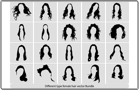 Set Of Women Hairstyles Vector Graphic By Uniquedesignteam · Creative