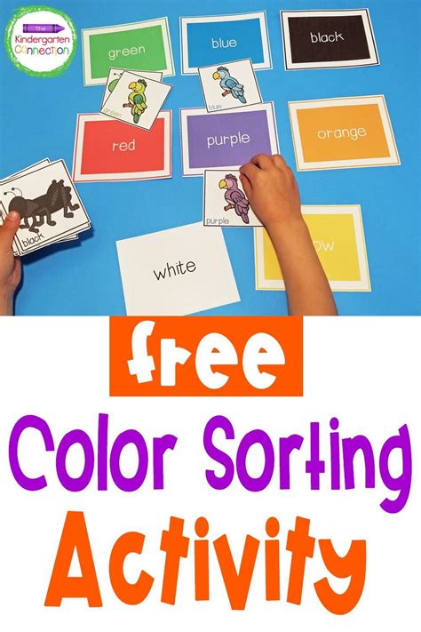 Printable Color Sorting Activity Color Sorting Activities Sorting