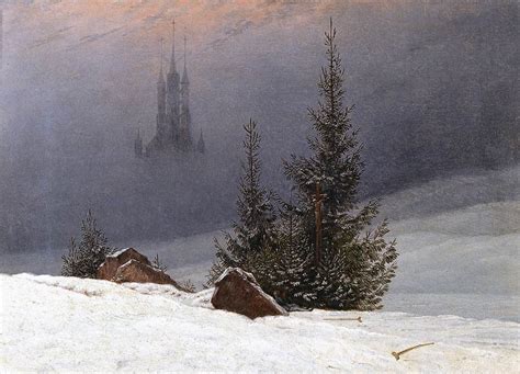 Winter Landscape With Church By Friedrich Caspar David
