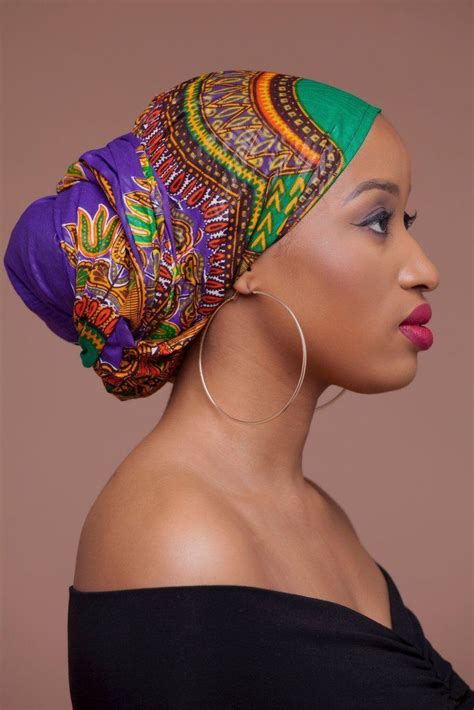 Purple Dashiki Headwrap African Head Scarf Head Wraps African Head Wraps