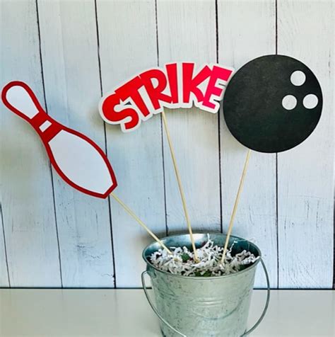 Bowling Centerpieces Bowling Party Decor Bowling Party Etsy