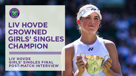 Liv Hovde Wins Girls Singles Final Wimbledon Youtube