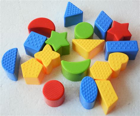 Baby Blocks Shape Sorter Toy Childrens Blocks Includes 18 Shapes