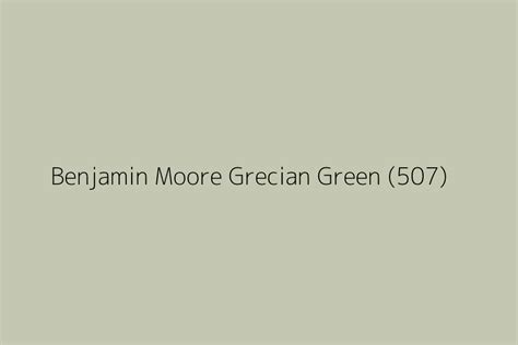 Benjamin Moore Grecian Green 507 Color Hex Code