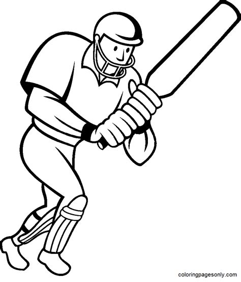 48 Free Printable Cricket Game Coloring Pages