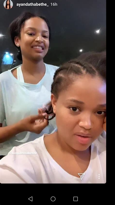 Ayanda Thabethe Braiding Her Sister's Hair Is Sibling Goals