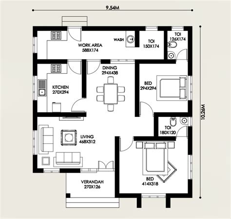 2 Bedroom Budget Home For 16 Lakhs With Free Plan Kerala Home Planners