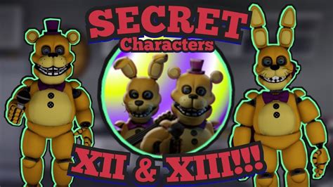 how to unlock secret characters xii and xiii fredbear s mega roleplay roblox youtube