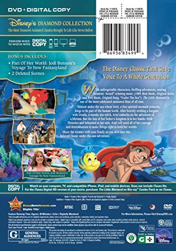 The Little Mermaid Diamond Edition Dvd Digital Copy Pricepulse