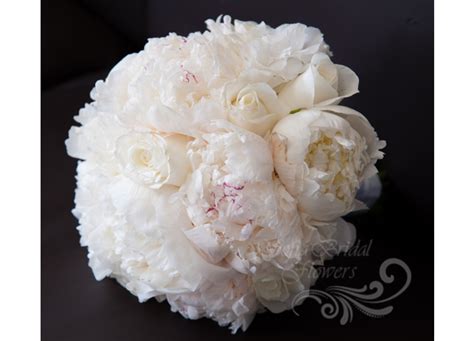White Peonies Wedding Bouquet By Sofia Bridal Flowers White Peony