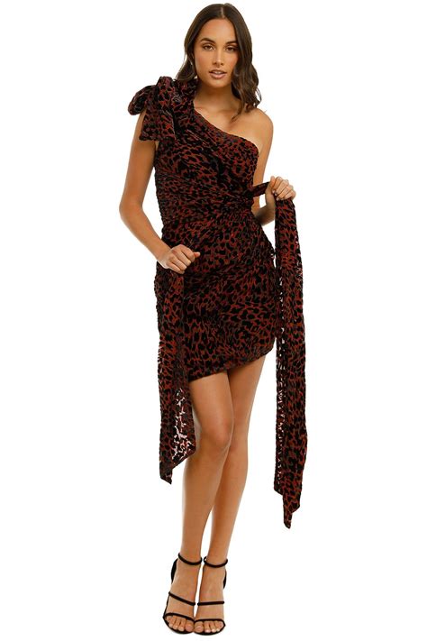 Moxie Dress In Red Leopard By Misha For Hire Glamcorner