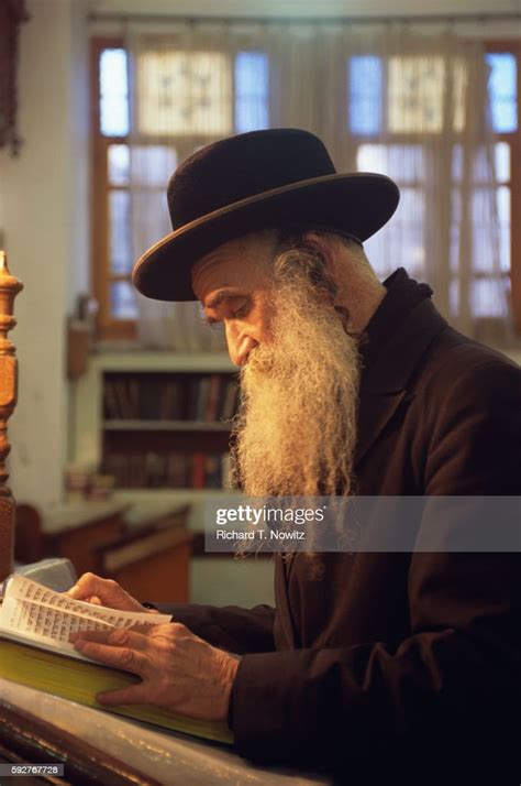Hasidic Rabbi In Ancient Prayer House High Res Stock Photo Getty Images
