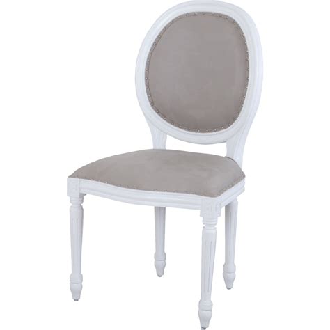 Round back dining chairs come in different styles from classic velvet materials to upholstered seats. Viola Round Back Dining Chair in White w/ Grey Fabric by ...